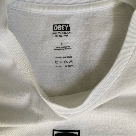Large White Obey T-shirt - Picture 3 of 4